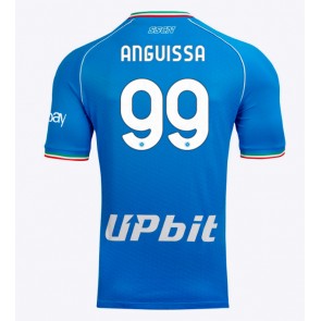 SSC Napoli Frank Anguissa #99 Replika Hjemmebanetrøje 2023-24 Kortærmet